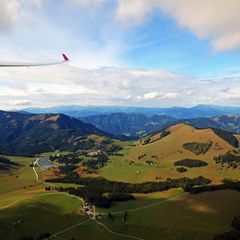 Flugwegposition um 13:11:09: Aufgenommen in der Nähe von Gemeinde Hohenau an der Raab, Österreich in 1654 Meter